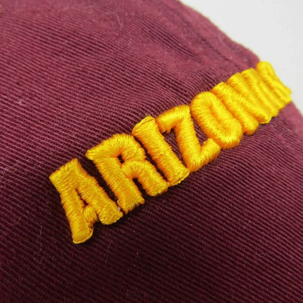 Arizona State Sun Devils NCAA Maroon Adidas Relaxed Fit Strapback Hat Spell Out